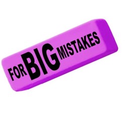 Jumbo Pencil Eraser, Funny Big Mistakes Erasers for Back to School Supplies for Boys & Girls, Correcting Errors with a Smile (Light Pink)