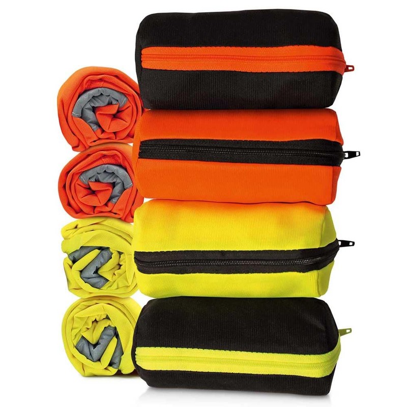 5 x Car Safety Vest Orange Adult One Size EN