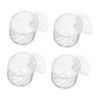 Mipcase 4pcs Acrylic Fish Feeding Cups Durable Shrimp Feeder Food