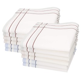 Betz Pack of 12 Handkerchiefs, Women's Men's Handkerchiefs, 100% Cotton, 40 x 40 cm in Various Designs and Colours, Design 3