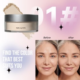 Loose Face Powder Glitter Setting Powder Matte Finishing Powder Shine,Long-lasting,Lightweight,Sets Foundation Makeup