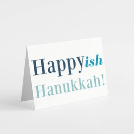 Happyish Hanukkah Cards - 24 Cards w/White Envelopes - Lowkey Modern Chanukah Designs - Jewish Holiday Stationery Printed in the USA by RitzyRose