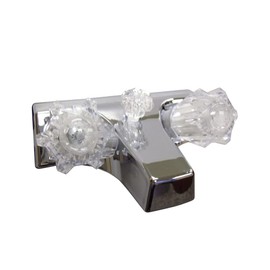 LaSalle Bristol 20351207 Utopia Chrome Finish 4" Plastic Tub and Shower Diverter with Clear Handles