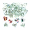 Baker Ross 30pcs Heart Shaped Glass Painting Stones for Valentine's