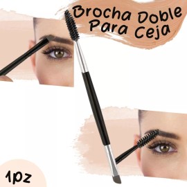 Veraly Brocha Doble Para Ceja Con Cepillo Pincel Cosmético 1pz
