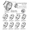 LOAYHOAY 9Pcs 8MM Stainless Steel Band Rings for Men Women