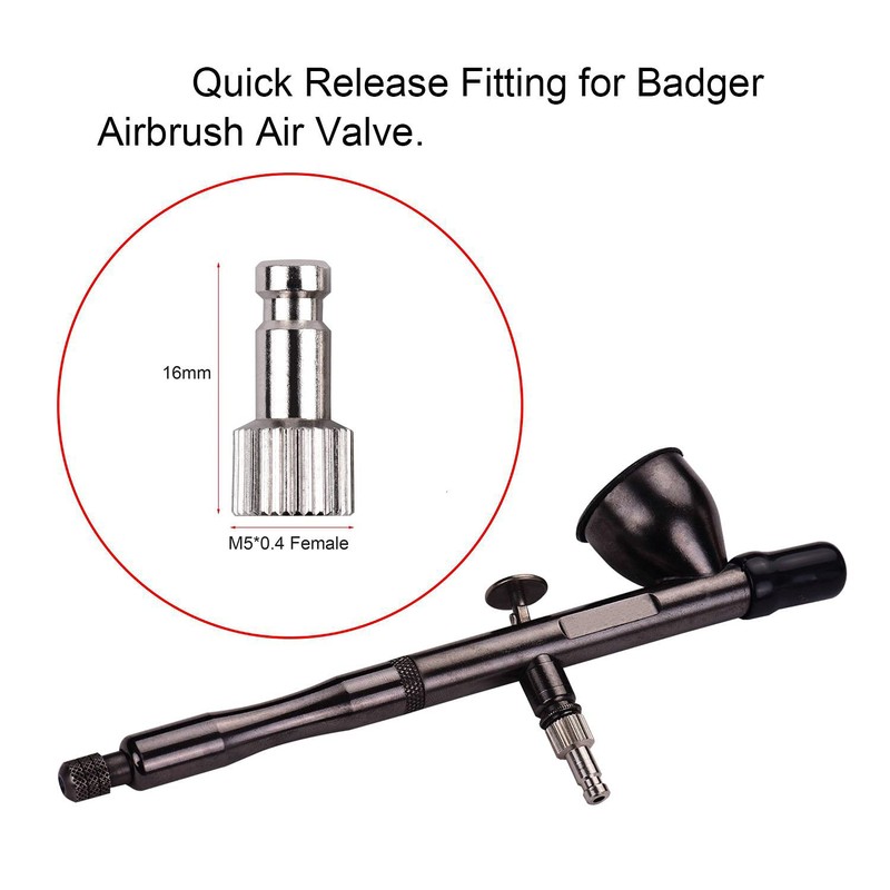 ABEST Airbrush quick disconnect coupler release fitting Adapter with 4