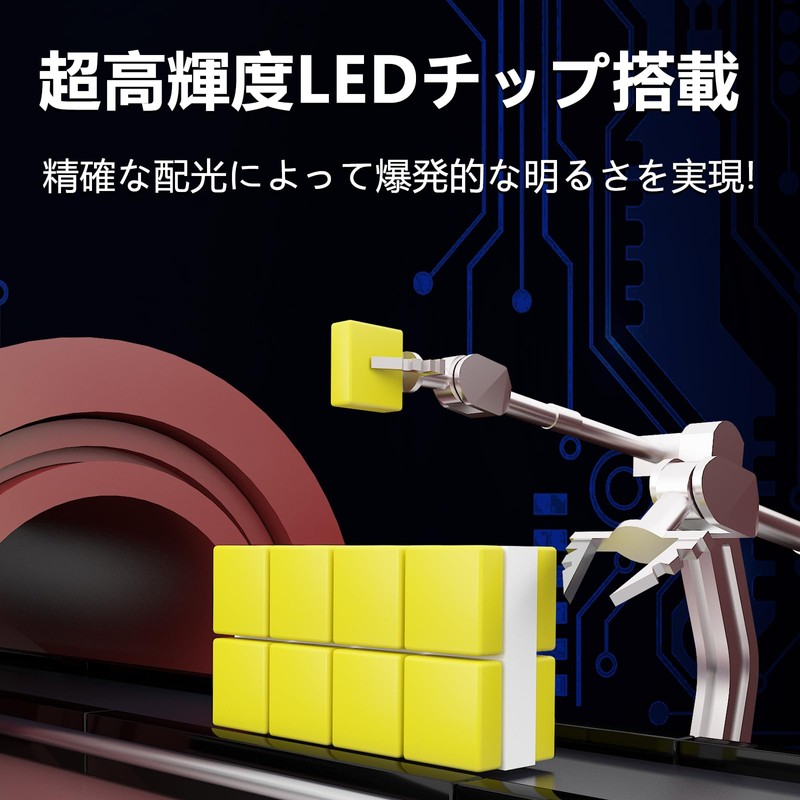 CIWENDAN HIR2 LED Headlight, Explosive Light, 30,000 LM, Compatible with