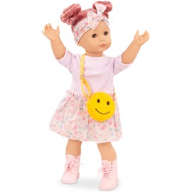 Gotz Precious Day Leni 18" Soft Body Standing Doll with Long Pink Hair to Wash & Style
