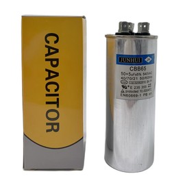 50/5 uF 50+5 MFD 370VAC or 440VAC Dual Run Start Round A/C Capacitor CBB65 CBB65B Air Conditioner Capacitors for AC Unit Fan Motor Start or Heat Pump or Condenser Straight Cool
