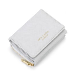 JIUFENG Women's RFID Blocking Short Purse Multi Purpose Zip Folded Purses Coin Pouch Multi-Card Position Card Organiser (Grey), gray, Classic