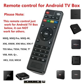 PerFascin Learning Remote Control fit for Android TV Box MXQ, MXQ Pro, MXQ-4K, X96, X96W, X96 Mini, X96 Q, T95 Mini, T95H, V88, R69, Q+, HK1, X10, MX10,T95M, T95N