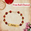Bhoplawat Name engraved rakhi for bhai Rudraksha Rakhi With Name