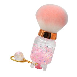 FRCOLOR Portable Makeup Brush for Powder Precision Blush Highlighter Brush with Soft Bristles for Easy Application Blending Lightweight Compact Design for Go Use