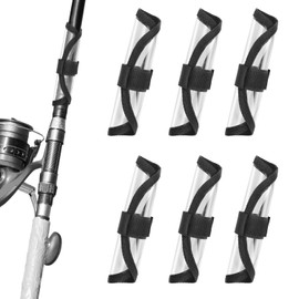 BOXOB 6 Pcs Fishing Hook Protective Covers, 5.9 Inch Fishing Lure Covers Transparent Visible Rod Armor Lure Shield Bait Gloves for Fishermen Essential Gear Gift