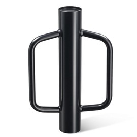 XUEBIHAOHE Fence Post Driver, 17 Inch T Post Driver, 2.7 Inch Inner Diameter Post Driver, 7 LB Heavy Duty Black Post Pounder, Post Driver with Handle, Hand Post Rammer for U Fence Post, Wooden Post
