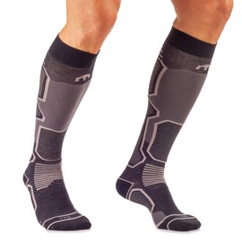 MICO Ski Socks, Medium, Wool + Lycra Fibre, High Performance, Ultralight, Unisex for Men and Women, Sporty, black