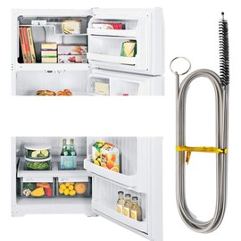 KongLyle Long Flexible Fridge Brush, 61 Inch Nylon Stainless Steel Cleaning Brush for Fridge Drain, Car Sunroof Drain Pipe, Other Long Hoses