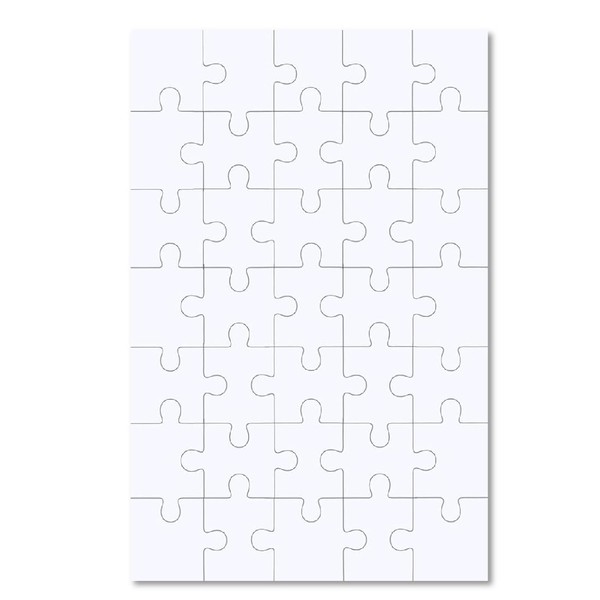 XJYHUE Blank Puzzle for 6 Pieces Puzzle Design Yourself, Painting Puzzle Personalised Empty Puzzle White for Children for Painting Motifs and Playing Children's Birthday, White Puzzle Blanks