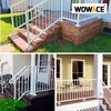 WOWACE 4pack Aluminum Alloy Deck Post Base Cover (1"x1"Post 3.35"x3.35"Base),