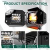 ASLONG 4PCS 5Inch LED Flush Mount 6 Modes Amber/White Flasing