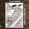 Travel Scenery Train Wall Stencils Template Reusable Spray PaintStencils for