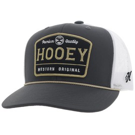 Trip Hooey Hat Charcoal/White w/Black/Gold Patch