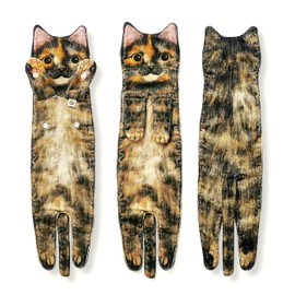 Cat Funny Hand Towels - Cute Bathroom Kitchen Towels Cat Decor Decorative Hanging Face Towels Super Absorbent Soft -Unique Mothers Day Birthday Christmas New Home Gifts for Women Mum Cat Lovers