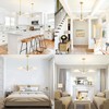 MEXO Modern Glass Chandeliers, Sputnik Chandelier Gold Pendant Lighting Fixture