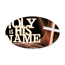 CafePress Holy Name Euro Oval Car Bumper Magnet