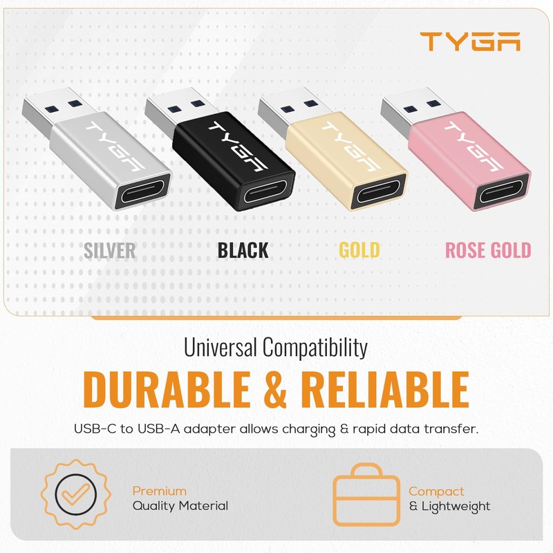 TYGA USB C Female to USB A Male Adapter -