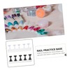 WOONEKY 2sets Nail Art Tool Set Manicure Practice Rack Magnetic