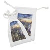 Ambesonne New York Fabric Pouch Set of 2, Skyline of