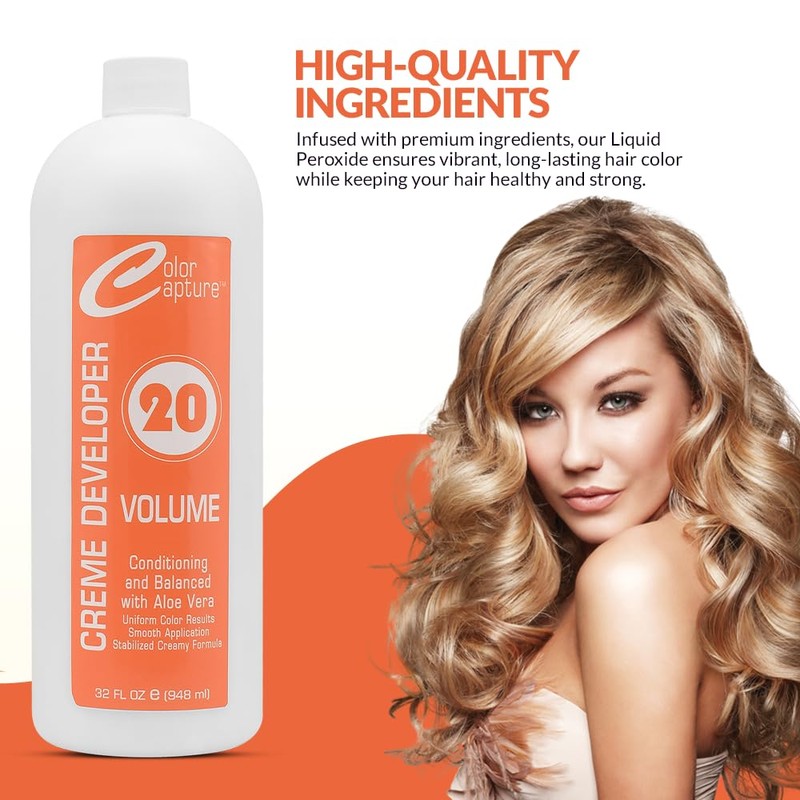 COLOR CAPTUR - 20 Vol Liquid Peroxide, Vibrant Color Developer