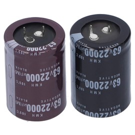 2-Piece Electrolytic Capacitor Aluminium 22000μF 63V 105°C Energy Storage Component 35 x 50 mm