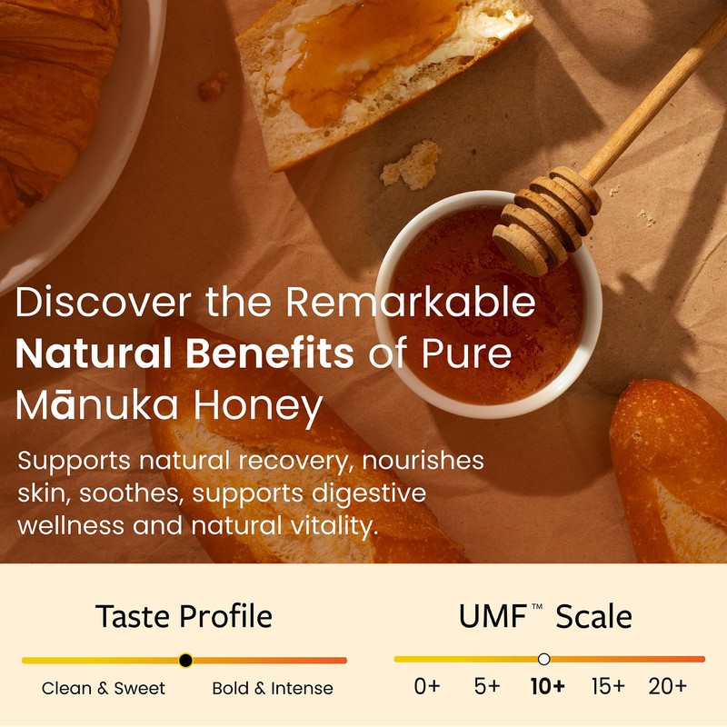 Yobees Honey Raw and unpasteurized New Zealand Manuka Honey Organic