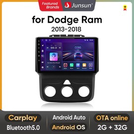 Junsun Android 13 Car Radio Stereo for Dodge RAM 1500 2500 3500 2013 2014 2015 2016 2017 2018 Wireless Carplay 9 inch touch screen multimedia video player Auto GPS navigation - model: WiFi 2+32GB