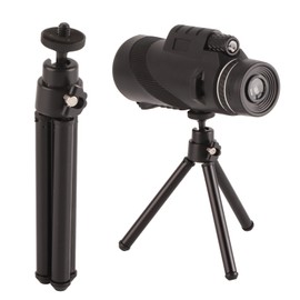40x60 Monocular Telescope High Power HD Outdoor Bird Watching Telescope Phone Camera Monoculars with Universal Phone Clip Telescopic Tripod Black