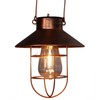 Solar Hanging Light Decorative Iron Frame LED Outdoor Retro Lantern