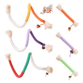 YZROHYI 6 Stück Kaustangen Katzenspielzeug Beißseil,Zahnreinigung Katzenminze Gegen Mundgeruch,Silvervine Spielzeug,Matabi Sticks Katze Zahnpflege,Zahnreinigende Knabberstangen,Katzen Kausticks