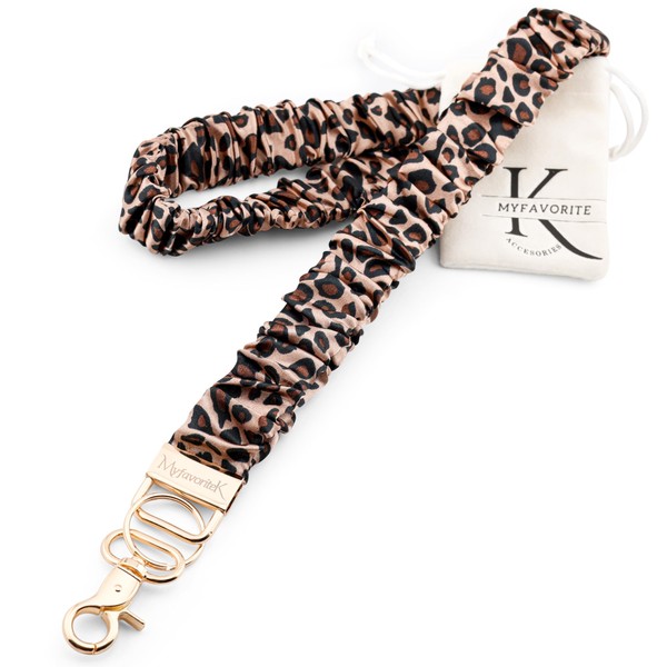 MyfavoriteK Stylish Scrunchie Lanyard for ID Badges Cute Neck Stretchy