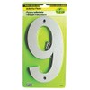 Hy-Ko 6” Classic Reflective Plastic House Number, Modern Raised Numbers