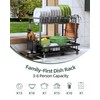 Nfnoyp Dish Drying Rack, 2 Tier Space-Saving Dish Rack, Multifunctional