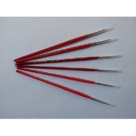 Javis GOLDEN NYLON BRUSH SET x 6 sizes 0000 and 00000 for model and figure painting