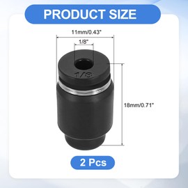 uxcell 4Pcs Pneumatic Cap Style Plug Fittings, 1/8" Tube OD Plastic Push to Connect Tube Air Line Fitting for Hydraulic and Pneumatic Systems