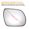 X AUTOHAUX Car Rearview Right Passenger Side Mirror Glass Replacement