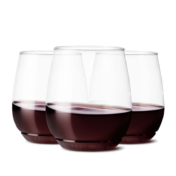 TOSSWARE POP 14oz Vino SET OF 48, Recyclable, Unbreakable Unbreakable & Crystal Clear Plastic Wine Glasses, 48 Count (Pack of 1)