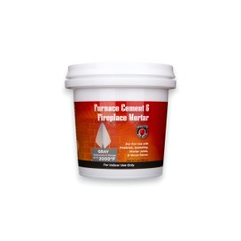 Meeco's Red Devil 1352 Gray Furnace Cement & Fireplace Mortar - High-Temperature Silicate Cement for FireBrick, Gasketing, Mortar Joints & Wood Stoves (8 fl oz) - Ready to Use - Made in The USA