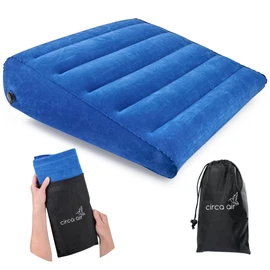 Circa Air Inflatable Wedge Pillow for Traveling - Travel Wedge Pillows for Sleeping in Bed, Acid Reflux, Sleep Apnea, Snoring for Back, Leg Elevation - Blow up Knee Pillow