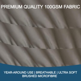 NANGAL BEDDING | Small Double/4ft Microfiber Fitted Sheet Grey | Premium Quality 100GSM Ultra Soft Brushed Fabric | 14 Inch Extra Deep Pocket | All Around Elastic | Breathable |Shrink & Fade Resistant